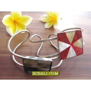 Stainless Steel Cuff Bracelets Shells Package